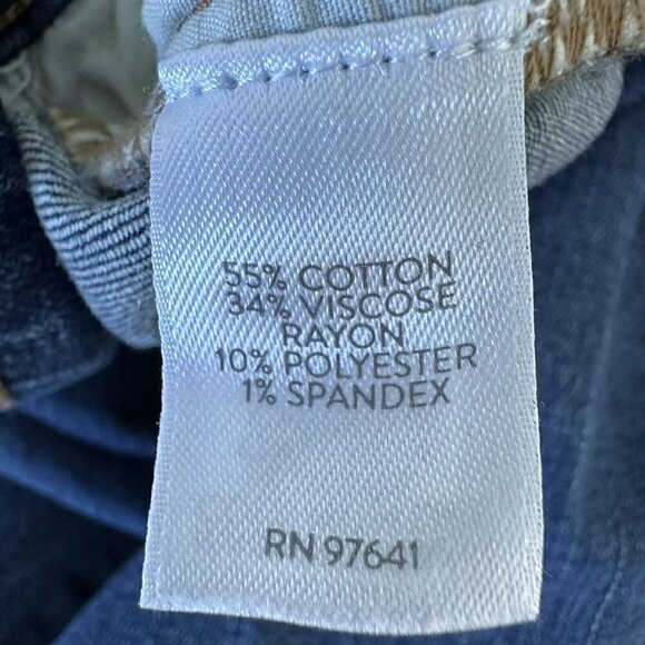 J Jill York Boot Cut Blue Jeans Size 14 Stretch Denim Pockets Mid-Rise - Picture 3 of 11